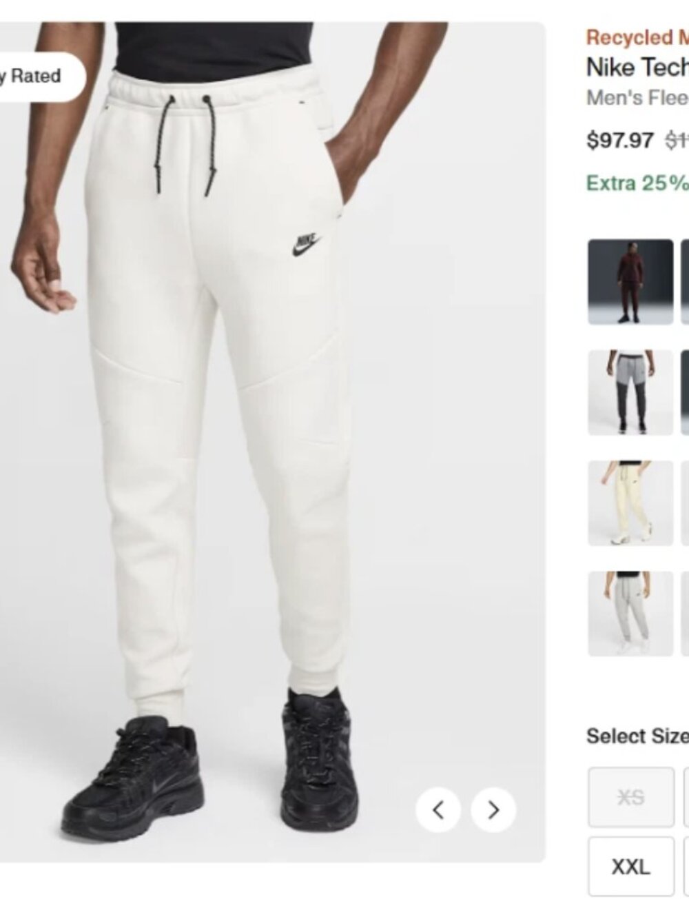 Nike Men 2XL Tech Fleece Joggers Light Orewood Beige HV0959-104